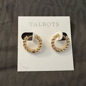 Talbots gold-plated hoops *NWT*